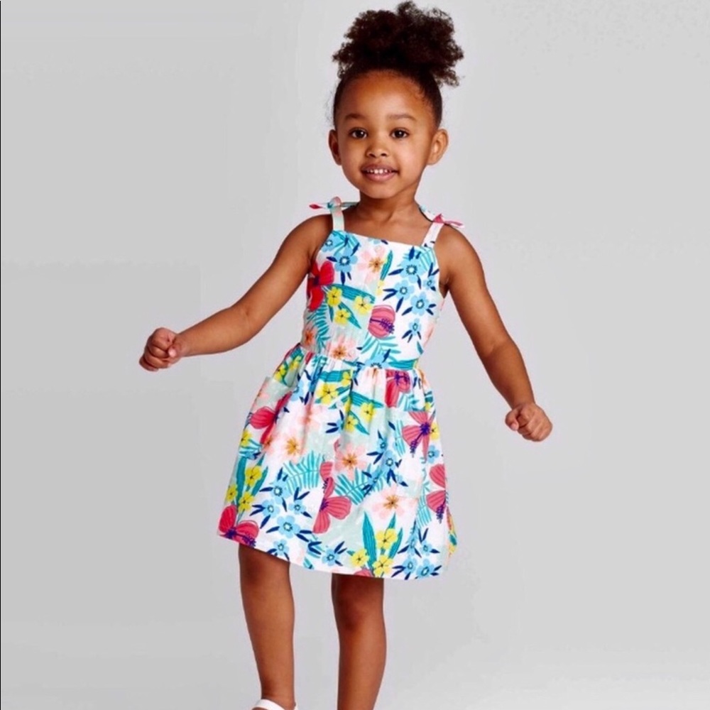 NWT Cat & Jack Floral Sun Dress w/ Pockets